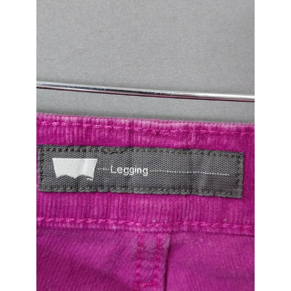 Levi's Pink Leggins Stretch Pants Women Slim Corduroy Size 25